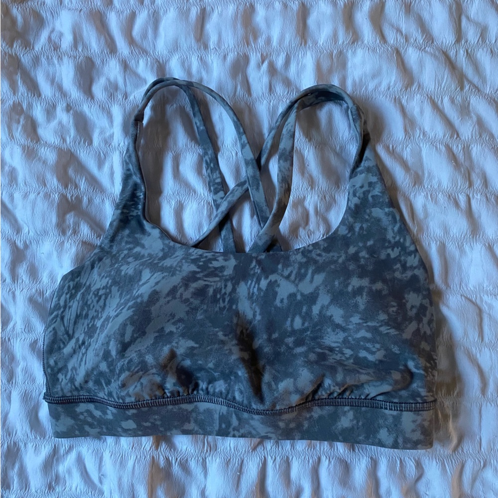 Lululemon grey tie die sports bra size 4